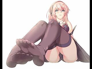 Can you resist the anime feet in this jerk off challenge? Femdom toes tease you.