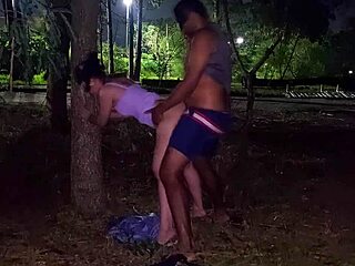 Public park encounter gets wild and passionate