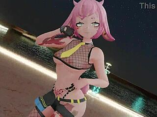3D animated strip tease in MMD format with AESPA girl