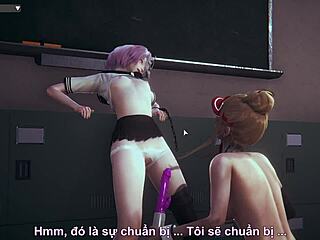 anime character navigates tricky situations in hentai adventures