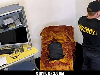 Wow, bratty teen gets disciplined hard by gay mall cop!