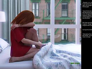 why is the big apple so small in this 3d cartoon sex?