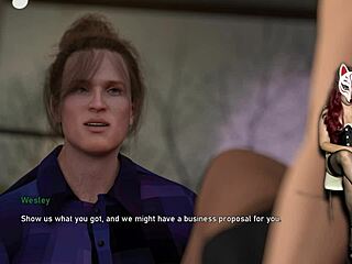 Steps of debauchery with wild pole dancing in public cosplay.