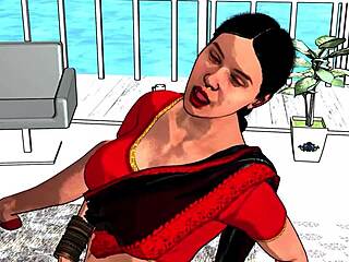 Double penetration action with a curvy bhabhi in HD