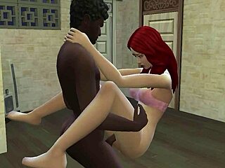 Amateur redhead gets some black cock