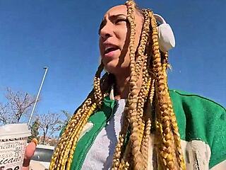 Ebony Luna Black Spots Me on Street for Rough Public Sex