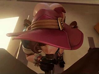 Rough 3D hentai featuring a slutty Overwatch character
