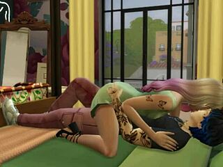 Alternative Couple Engages In Cowgirl Riding And Cumshot