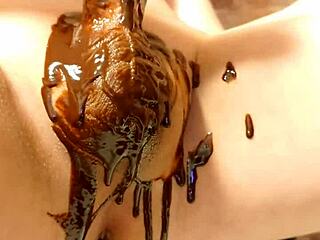 Japanese Gay Cooks Up Steamy Chocolate Banana Play