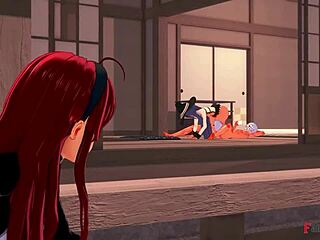 In Mushoku Tensei, Eris Catches Roxy Fucking and Joins the Fantasy