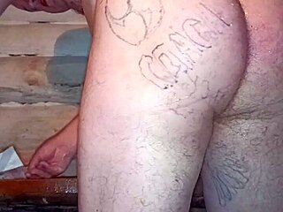 Crazy Russian gay checks anal strength with butter pack