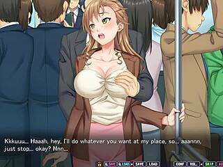 Horny ex-classmate trophy wife fucked in public train