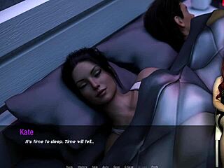 Kate 30's deep throat scene in the office with an interracial couple in cartoon form