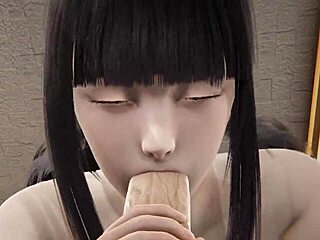 Hinata gets into some hot water in this 3D animated porn video