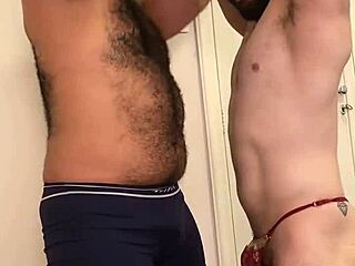 Hot Bear Fucks Me Bareback with Panties On in Intense Gay Encounter