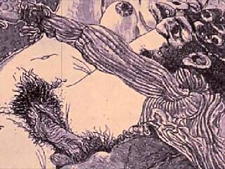 Vintage hentai comics intrigue with erotic anime drawings