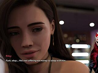 upskirt tease at bar in debauchery steps 19