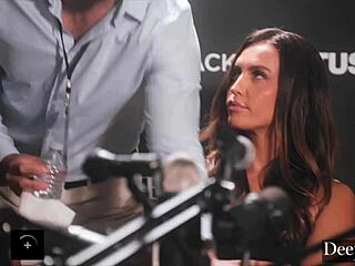 Boxing champs Kelsi Monroe and Eva Angelina battle for Dan's massive cock.