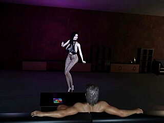 3d asian mature milf teases big cock with stunning outfit.