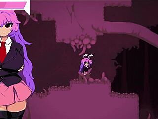 Pink hair beauty in UdonGe: Hentai game with commented gameplay