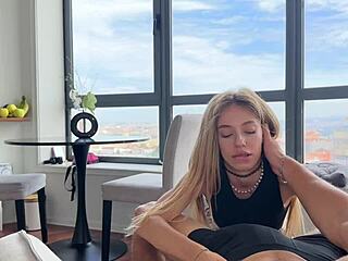Sexy student enjoys passionate sex with roommate