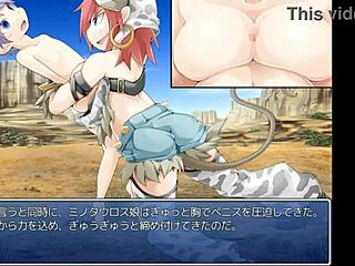 Minotaur girl with big tits says, Fuck me hard in this hentai game.