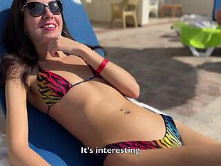 Massage Therapist Rough Fucks Cute Girl On Vacation In Hotel!