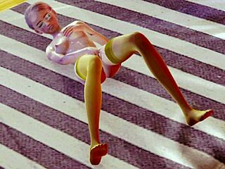 Teen In Stockings Performs Intense Solo Masturbation In 3D Hentai Anime