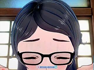 Koikatsu Sunshine Glasses Plain Girl In Face-To-Face Sitting