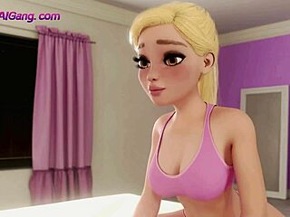 Shemale on shemale action in animated porn video