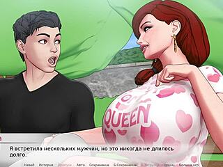 Beautiful MILF enjoys a divine heel treatment in a cartoon style