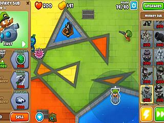 Playthrough of the animated game Btd6