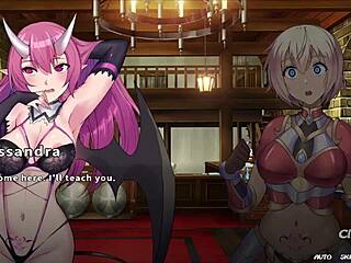 Outdoor hentai game with a naughty angel