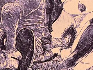 Vintage hentai comics intrigue with erotic anime drawings