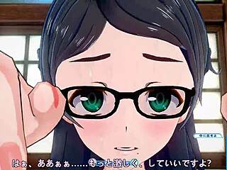 Koikatsu sunshine girl with glasses sitting face to face