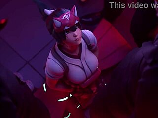 kiriko gets rough face fucking in wild hentai action