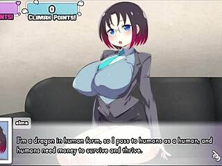 Elma parody hentai game with sexy dragon maid action