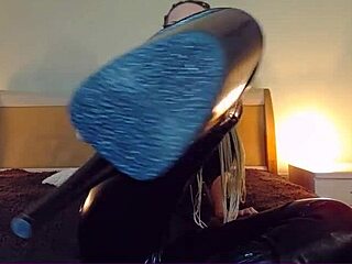 Anime loser polishes boots in fetish scene with tongue