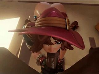 Rough 3D hentai featuring a slutty Overwatch character