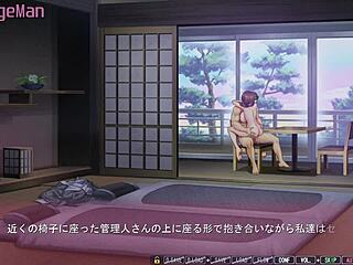 Cheating wife with a milf body in a hentai game