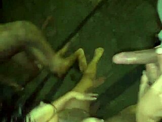 Public sex in front of passersby in a wild orgy