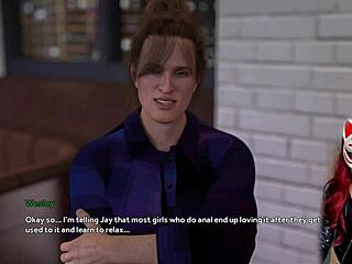 upskirt tease at bar in debauchery steps 19