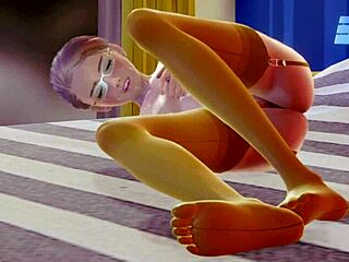 Teen In Stockings Performs Intense Solo Masturbation In 3D Hentai Anime