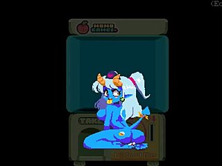 Flip Witch Pixel Hentai Game Ep 2: Huge Sextoy Dominates Big Monster Girl