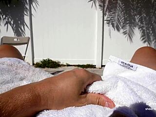 step mom squirts by accident helping step son cum!