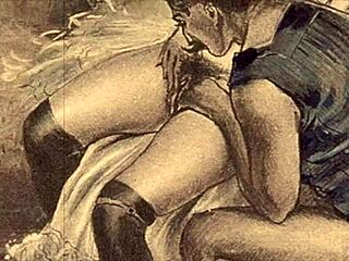 Look at these vintage erotic Japanese drawings!