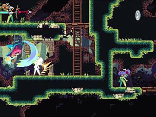 Flip Witch Pixel Hentai Game Ep 2: Huge Sextoy Dominates Big Monster Girl