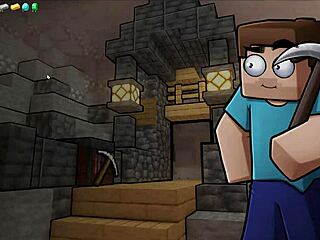 HornyCraft parody game features big tits and creampies
