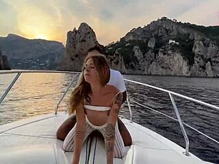 Boat tour to Capri turns wild with horny girlfriend