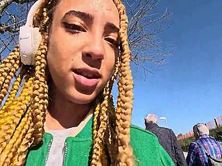 Ebony Luna's rough and wild public sex adventures